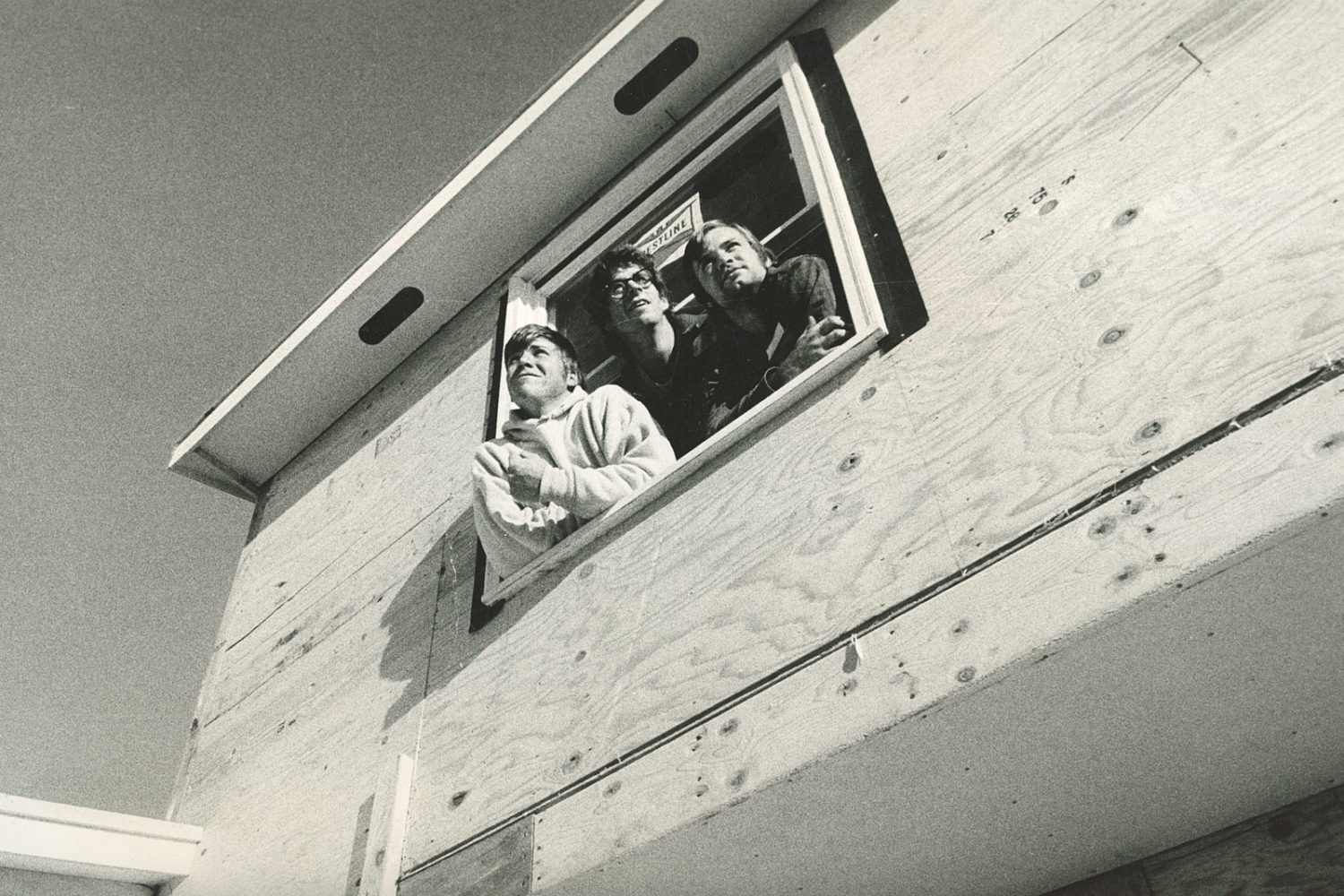 Mike Caramana, Paul Dodd and Dick posing in Domas home in Greece, New York. Photo by Burr Lewis for Democrat & Chronicle