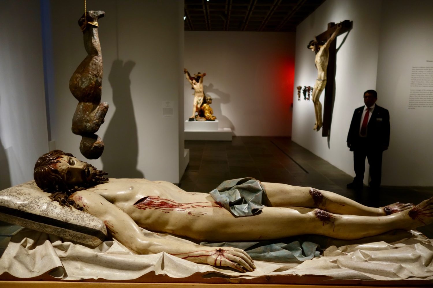 Dead Christ statue as seen in "Like Life" show at the 2018 Met Breuer