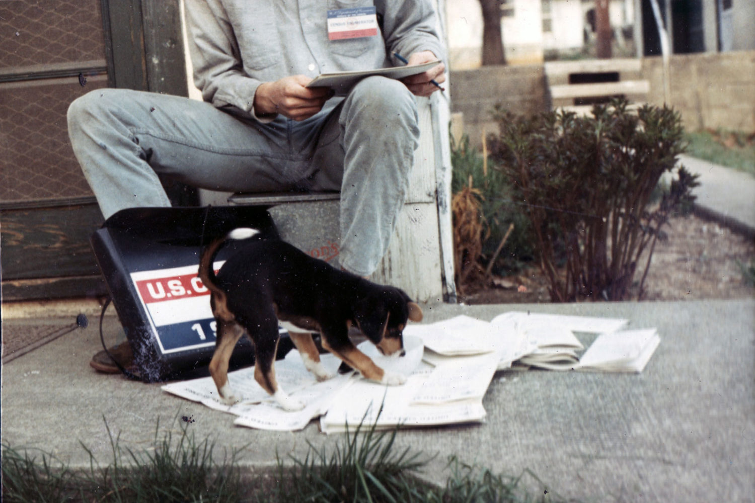 Paul Dodd taking the 1970 Census in Bloomington, Indiana.