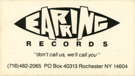 Earring Records Business Card 1983