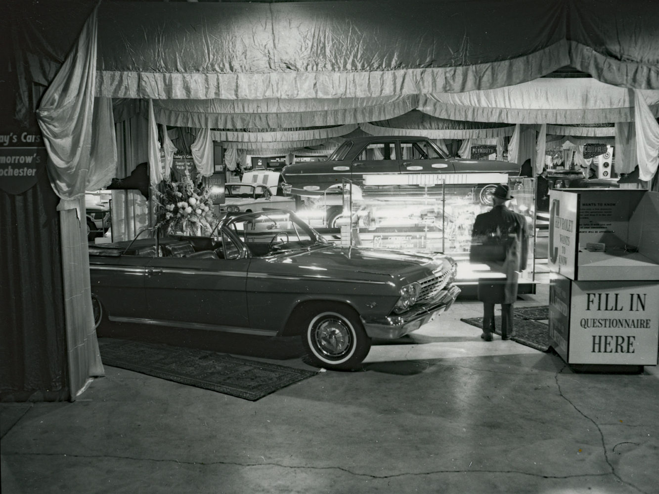 1962 Auto Show at War Memorial in downtown Rochester – photo from City of Rochester