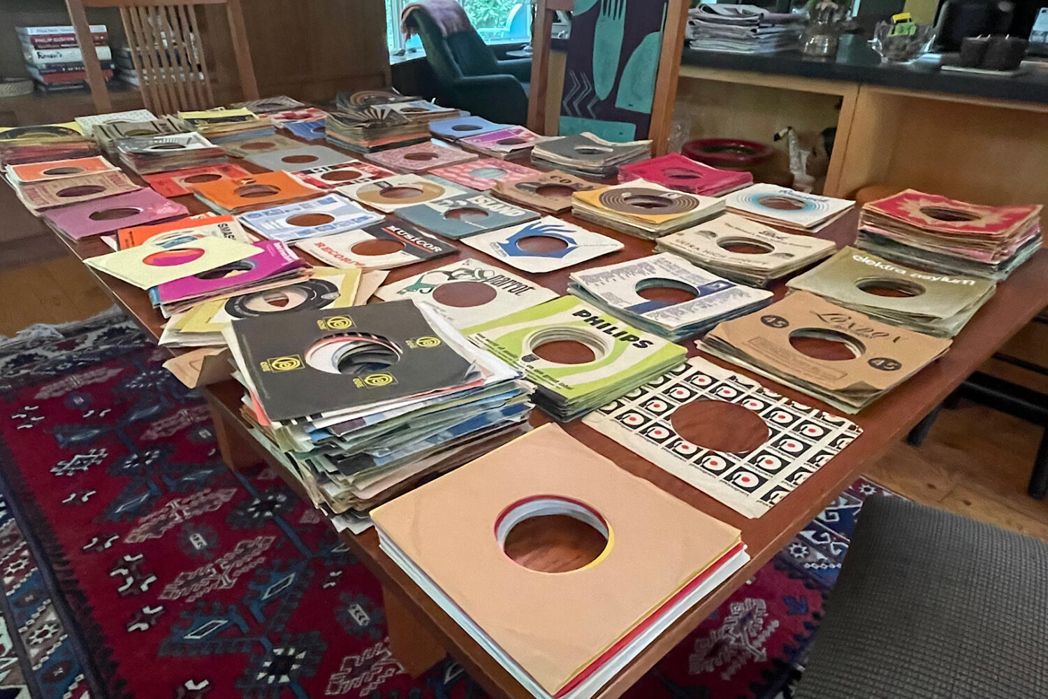 45 sleeves in alphabetical order. Photo by Peggi.