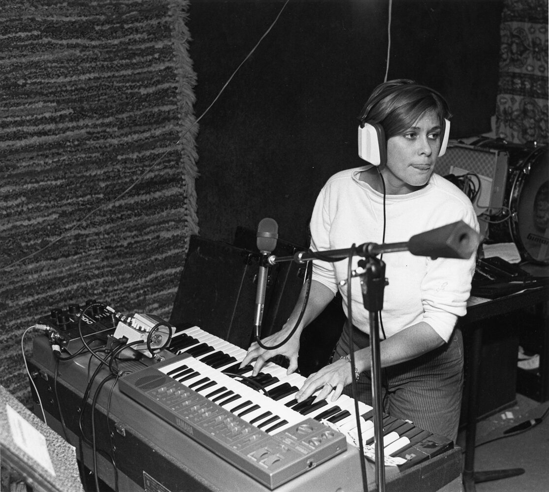 Peggi playing keyboards for "This Is It" album 1983