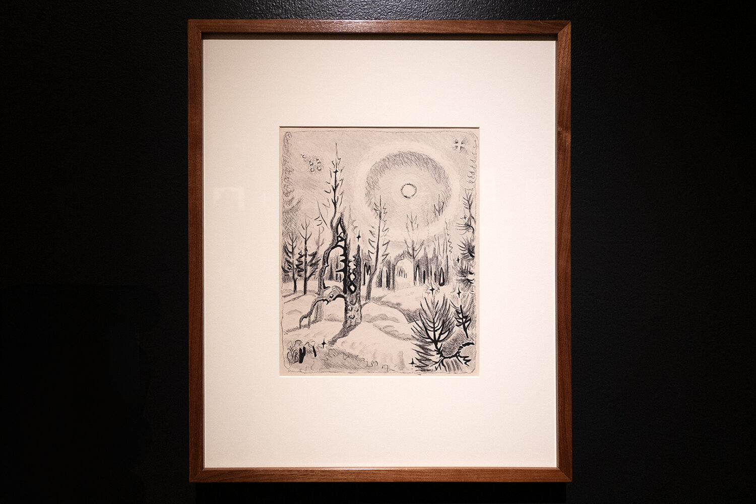 Charles Burchfield drawing "Winter Moonlight" at MAG show "Drawing Is Discovery"