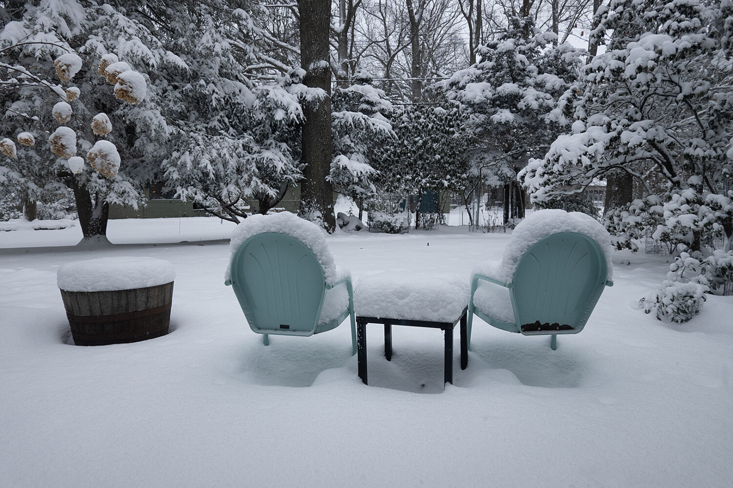 Two chairs out front on Martin Luther King Day