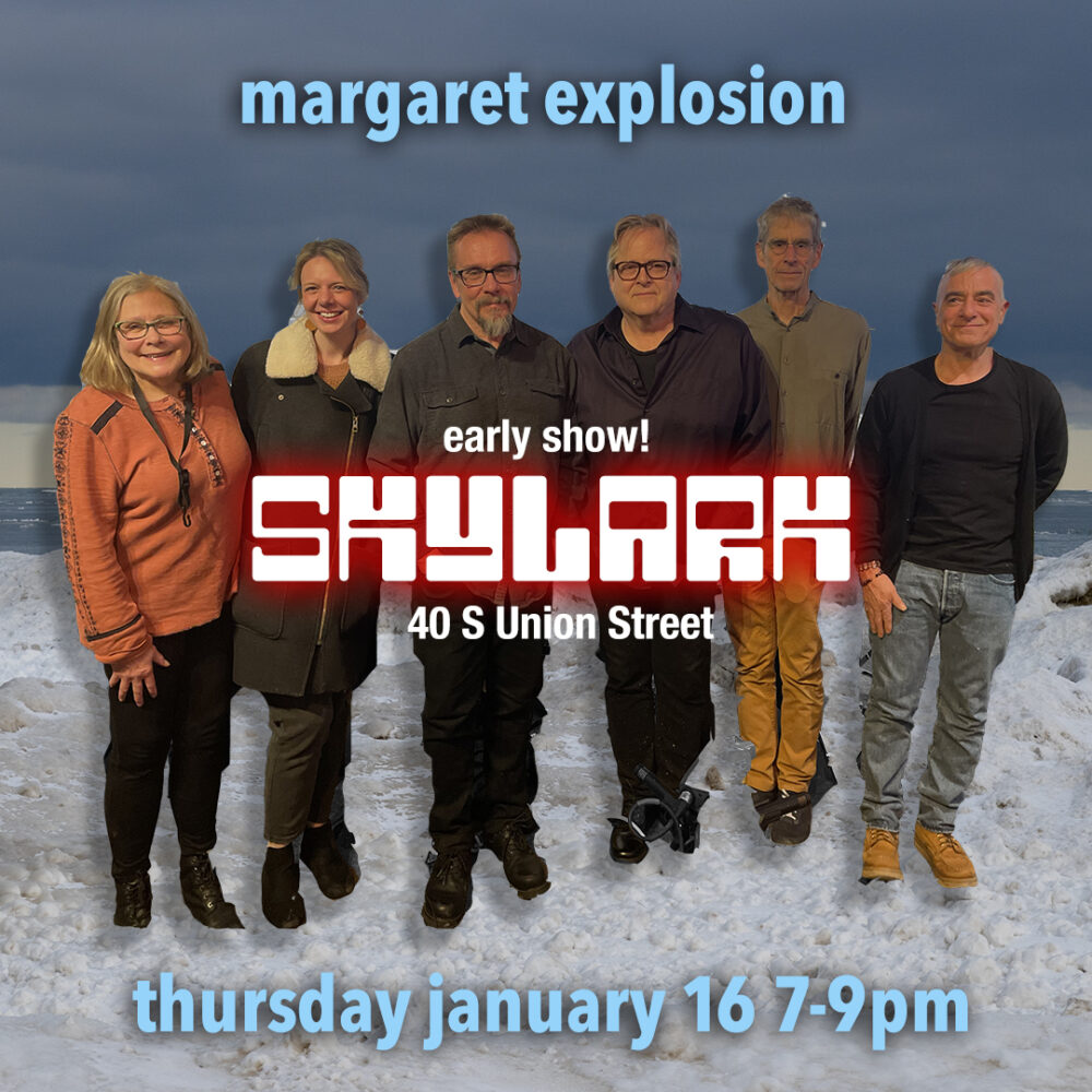 Margaret Explosion poster for Skylark Lounge gig on January 16, 2025