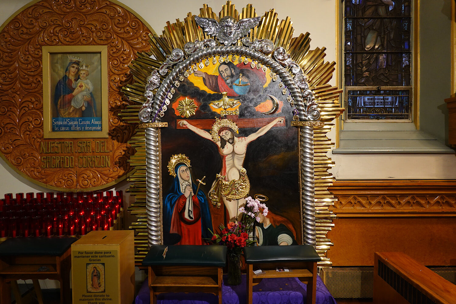 Altar at Our Lady of Guadalupe at St. Bernard /Nuestra Señora de Guadalupe en San Bernardo on W. 14th Street