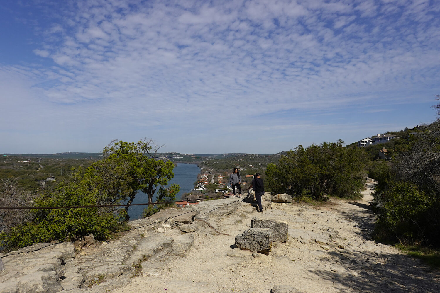 Mount Bonnell, the highest point in Austin, Texas, with an elevation of 775 feet above sea level.